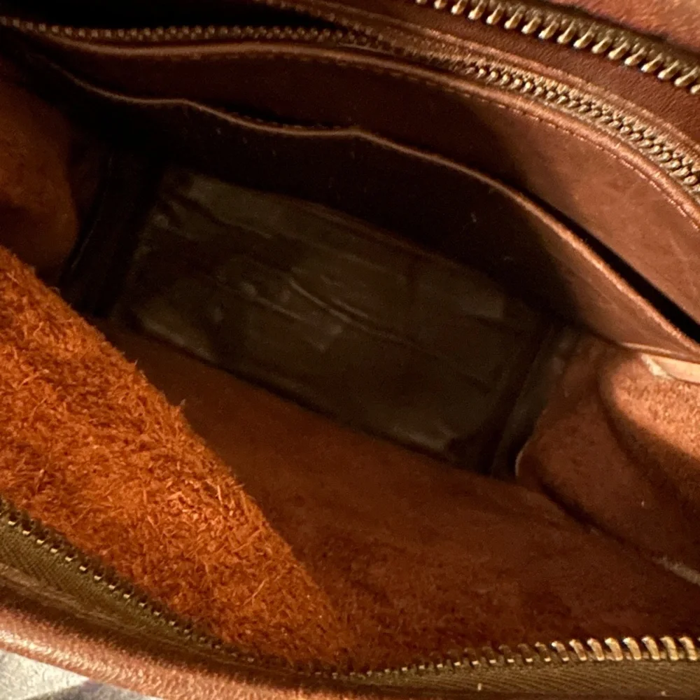 Coach Brown Leather Vintage Legacy Shoulder Crossbody Zip Top Bag Made In USA - Picture 9 of 13